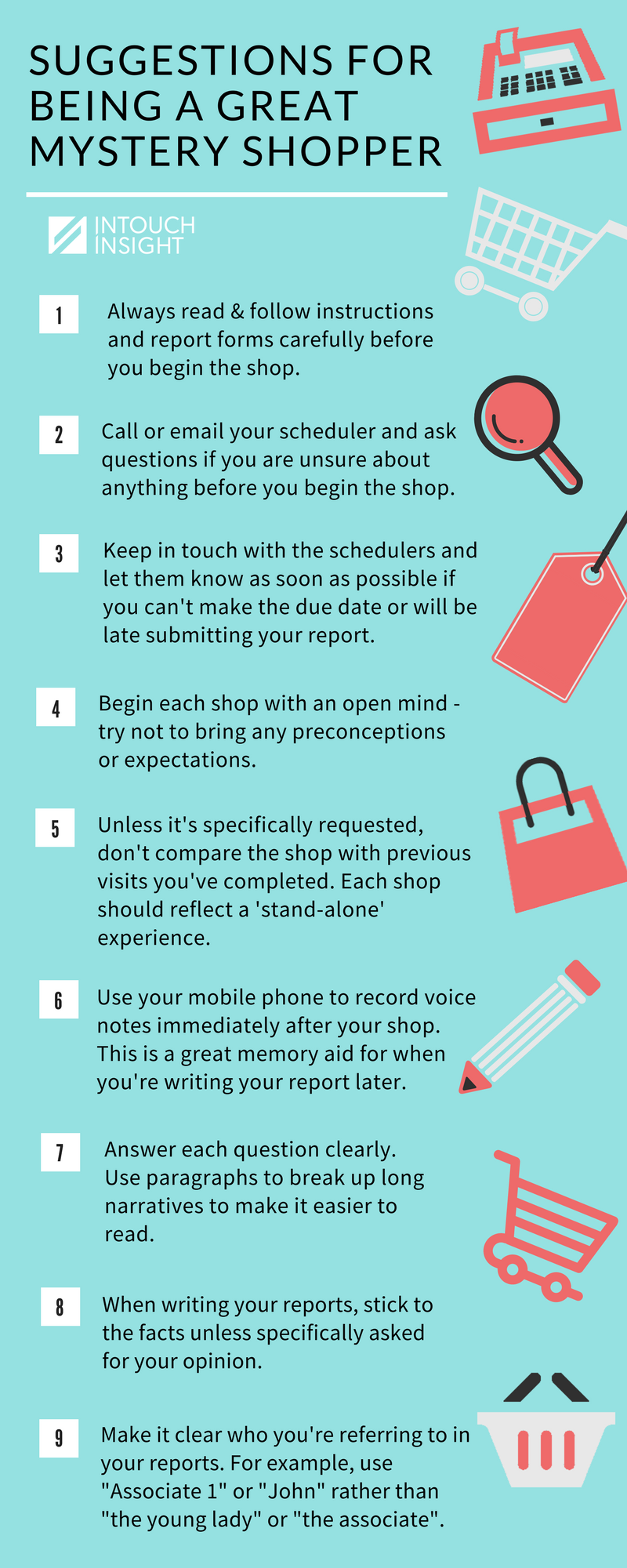 Suggestions For Being A Great Mystery Shopper [Infographic]